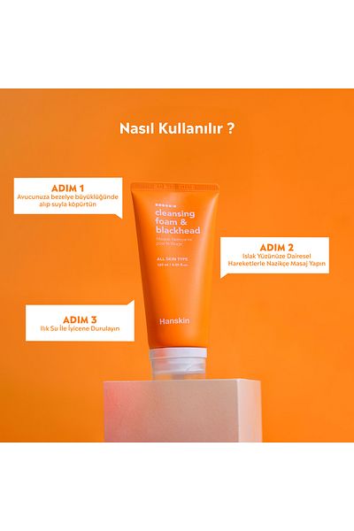 Hanskin Cleansing Foam Blackhead-Face Washing Foam/Anti-Blackhead/For All Skin Types 120ml