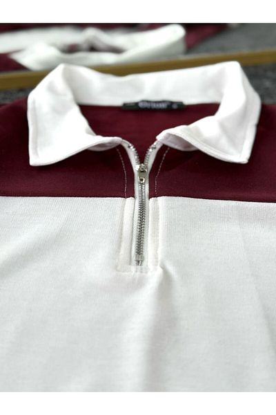 Altamira Set de trening pentru bărbați, cu dungi oversize, cu jumătate de fermoar, cu picioare elastice
