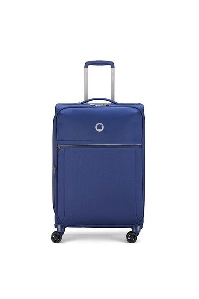 Delsey Brochant 2.0 67cm Hardcase Expandable 4 Double Wheel Check-in Luggage Trolley Blue