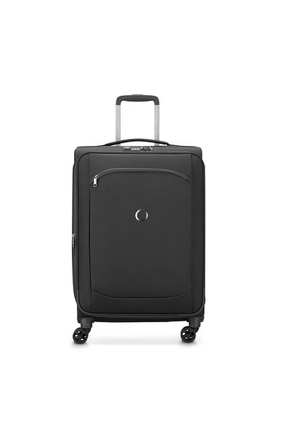 Delsey Montm Air 2.0 Softcase 68cm Expandable 4 Double Wheel Check-in Luggage Trolley Recycled Black