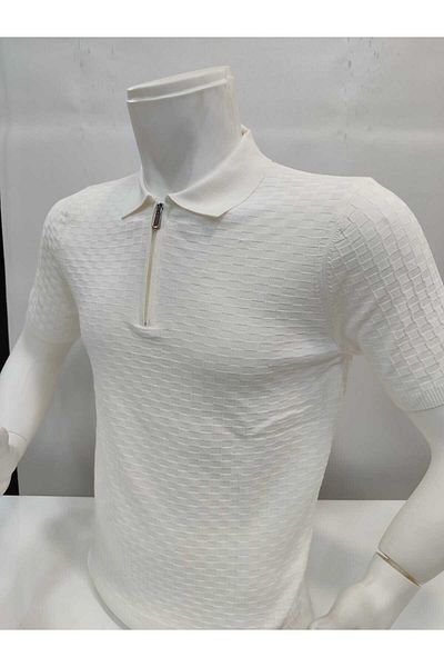ADVANTE Güncüoglu New Season Zippered Polo Collar Men's Mercerized Knitwear Tee