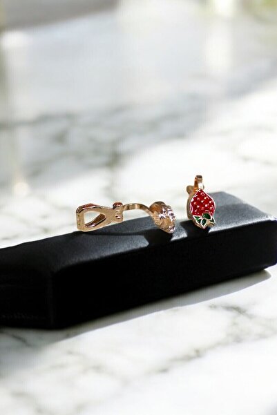 MakeWell Non-Perforated Earrings Ear Heart Design Clip-On Children's Earrings for Children Without Holes