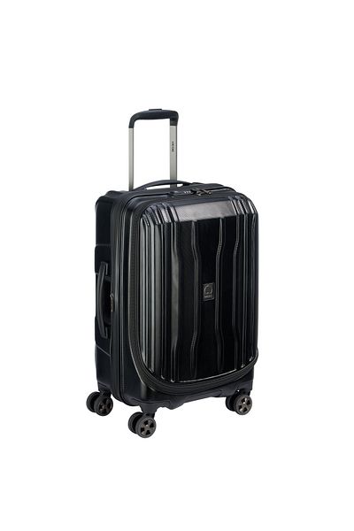 Delsey Cruise 2.0 58cm Hardcase Expandable 4 Double Wheel Cabin Luggage Trolley Black