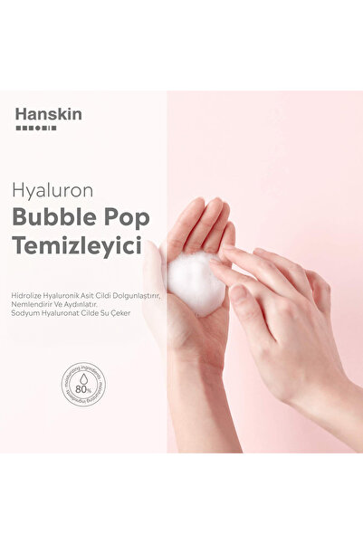 Hanskin Hyaluron Bubble Pop Cleanser- Hyaluronik Asit Bazlı Yüz Yıkama Köpüğü [150 ml ]
