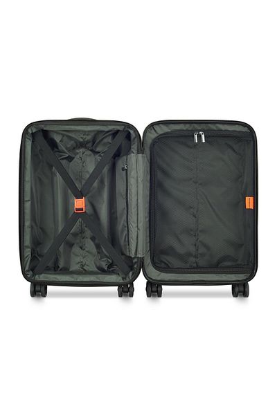 Delsey Citadel 54cm Hardcase 4 Double Wheel Expandable Cabin Luggage Trolley Blue / Black Zip