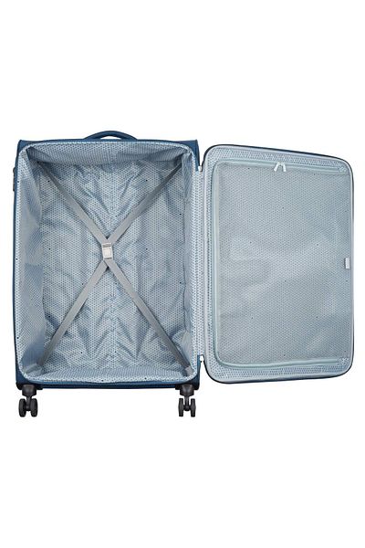 Delsey Caracas 80cm Softcase 4 Double Wheel Expandable Check-in Luggage Trolley Night Blue