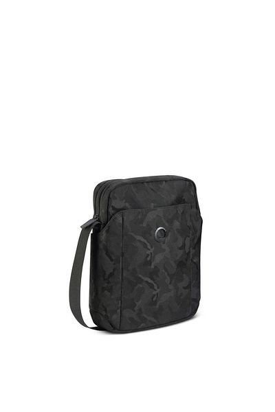 Delsey Picpus 2 Compartment Vertical 10inch Mini Reporter Bag - Black Camouflage