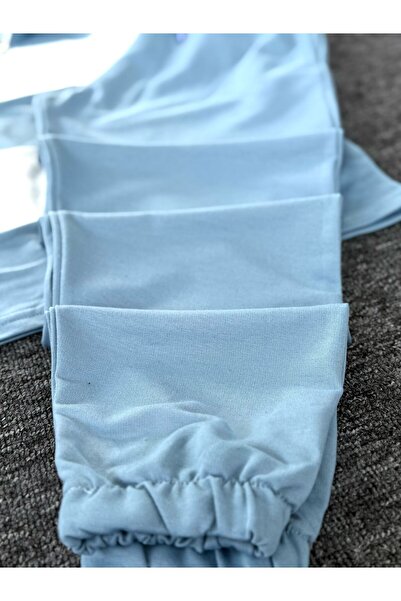 Altamira Σετ αθλητικής φόρμας Baby Boy μπλε ριγέ Oversize με μισό φερμουάρ και ελαστικά πόδια