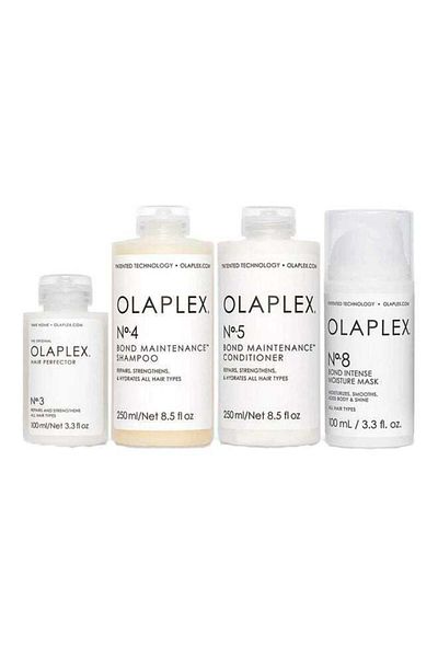 Olaplex Number 3 100 ml Number 4 250 ml Number 5 250 ml and Number 8 100 ml