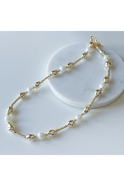 CHARMLUCKY Gold-Piece-Stick Necklace