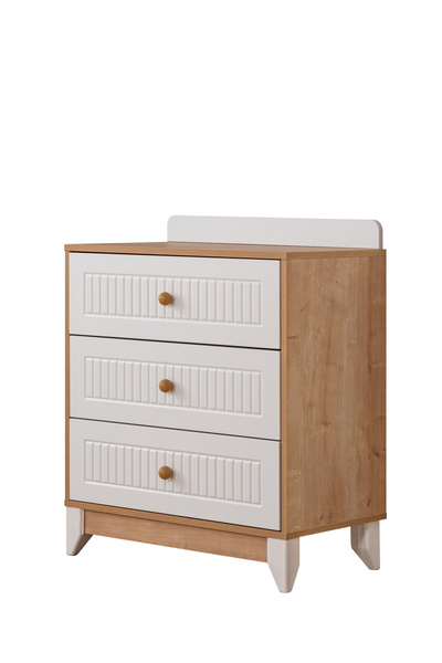 miracool Paris Meşe 3 Çekmeceli Şifonyer / Ücretsiz Kurulum