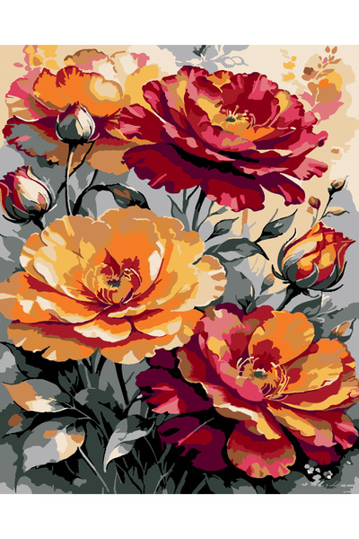 wombhobby RENKLENMEK Sayılarla Boyama Seti 80X100 Cm Çerçeveli (Kasnağa ) Gerili