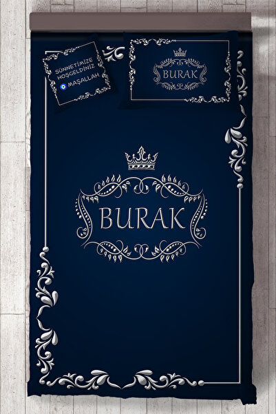 BAMBAŞKA MODA İsim Yazdırılabilir Sünnet Yatak Örtüsü BMY-4064