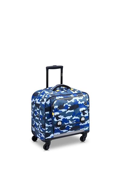 Delsey Back To School 2023 4w Horizontal Schoolbag - 15.6" Camo Blue
