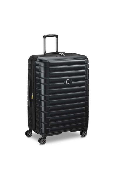 Delsey Helium Shadow 5.0 Hardcase 82cm Expandable 4 Double Wheel Check-in Luggage Trolley Black