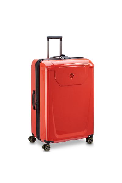 Peugeot Voyages Zip 81cm Hardcase 4 Double Wheel Expandable Check-In Luggage Trolley Silver