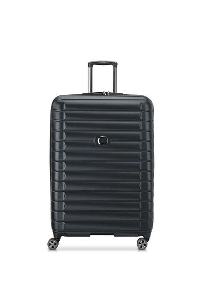 Delsey Helium Shadow 5.0 Hardcase 82cm Expandable 4 Double Wheel Check-in Luggage Trolley Black