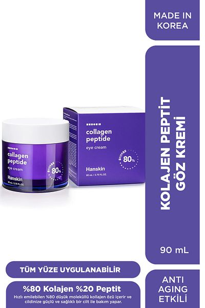 Hanskin Collagen Peptide Eye Cream - Eye Cream 80% Collagen and 20 Types of Peptides/Anti-Aging 80ml