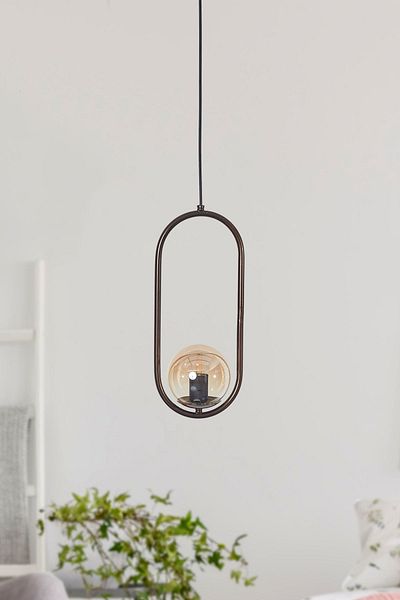 Luzarana Zenga Single Antique Metal Body Honey Color Glass Design Luxury Pendant Lamp Chandelier
