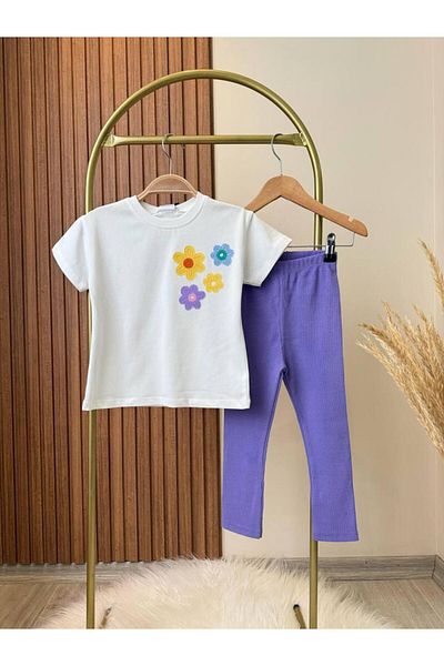 KidsSel New Season Floral Printed Cotton Girls' Bottoms