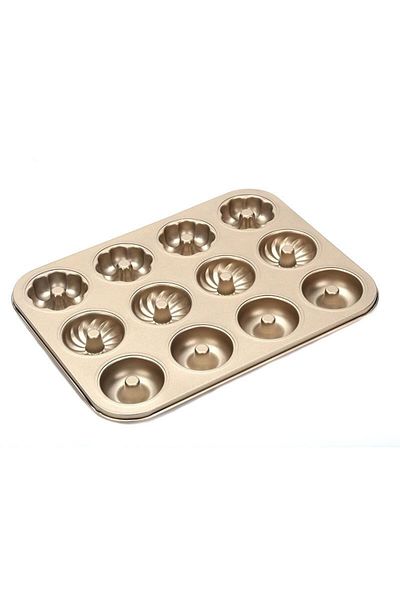 Chavin Carbon Steel 12 Li Flower Figure Donut Cake Baking Mould Mt122