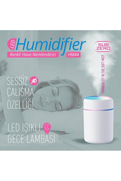 Subzero Humidifier Led Işıklı Mini Oda Hava Nemlendirici Ve Taşınabilir Buhar...