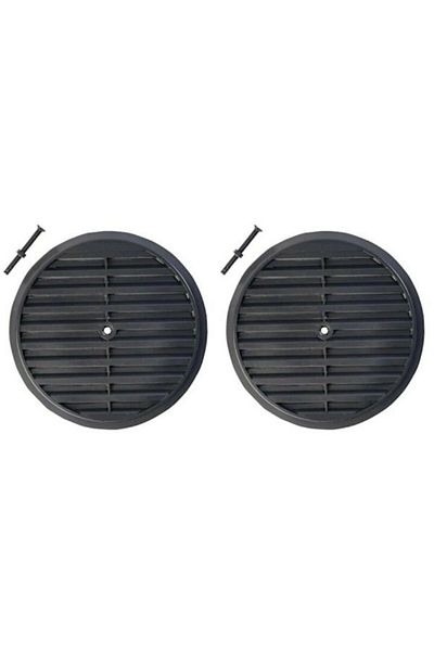 Viyalente Black 2-Piece Black Natural Gas Vent Cover Ventilation