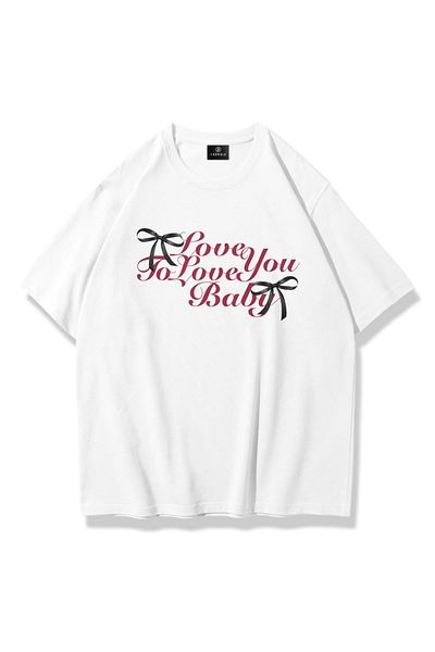 Trendiz Unisex Love to Love You Baby Tshirt - Λευκό