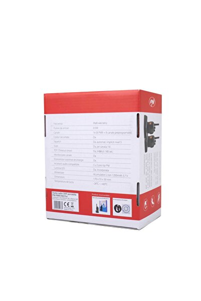 PNI PMR R40 PRO portable radio station, set with 2 pcs, 0.5W, 16 programmable