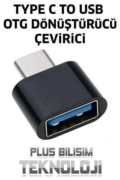 Plus Bilişim Type c to usb çevirici, type c otg dönüştürücü, usb otg, Type C 3.1 Usb 3.0 Data Çevirici Adaptör