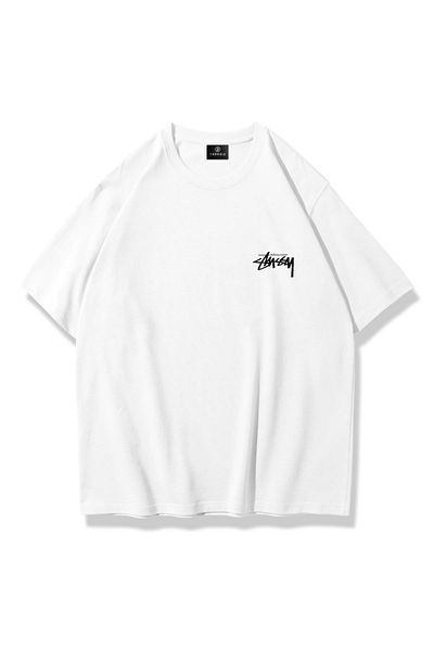 Trendiz Tricou unisex Stüssy Dice alb