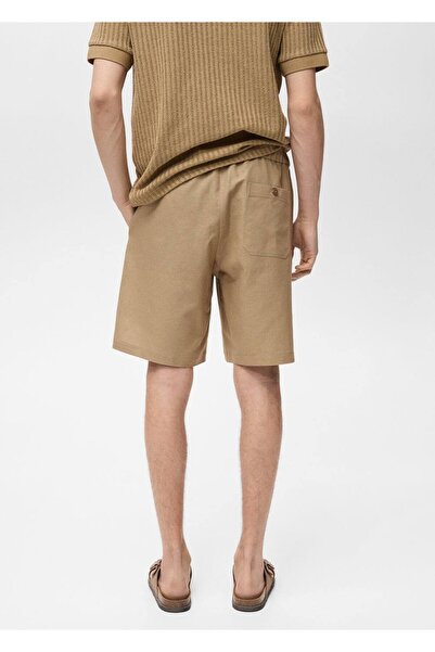 MANGO Man Linen Tied Shorts