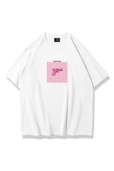 Trendiz Μπλουζάκι Unisex Gang Gang, Λευκό Ropa