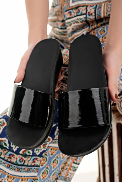 Modafırsat Women's Daily Slippers Black Stylish Comfortable Home Sea Beach Dowry Bundle Out Slippers