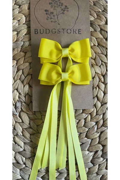 2-Piece Yellow Ribbon Buckle Set New Year School Party April 23