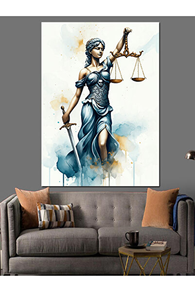 KanvasSepeti Zeița Justiției Pictură decorativă pe pânză în ulei, texturată, ...