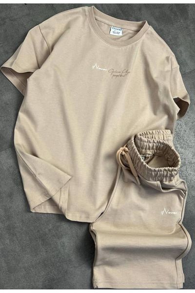 FYONCH Injection Printed Boy's Shorts Set with Pockets