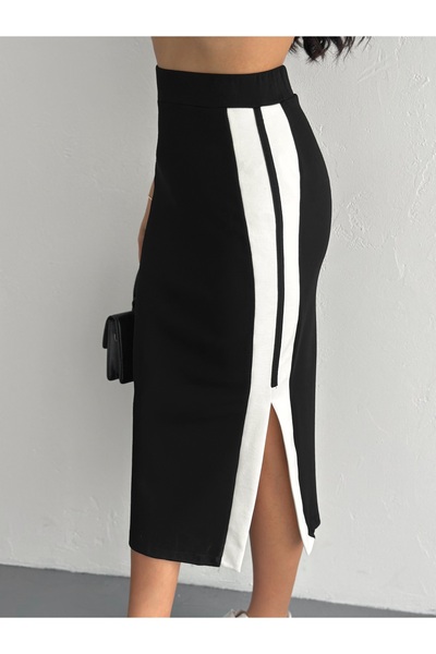 sportiness Slitted Garnish Soft Texture Modal Fabric Skirt Suit