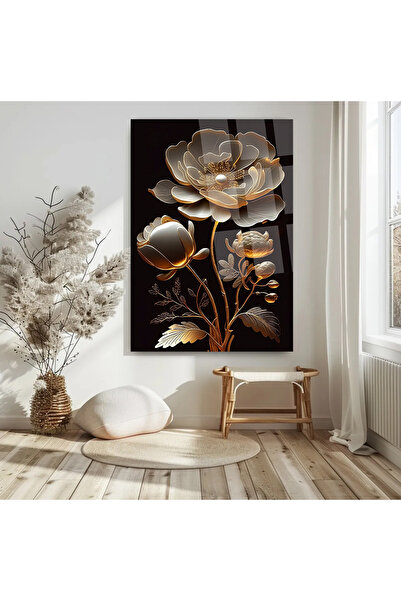 TAULART Sjajni, predivni cvet, nelomljiva staklena slika, ultra živopisne boj...