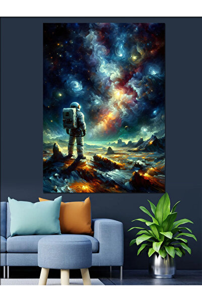ekart Solitude among Galaxies Decorative Canvas - Mdf Wooden Painting