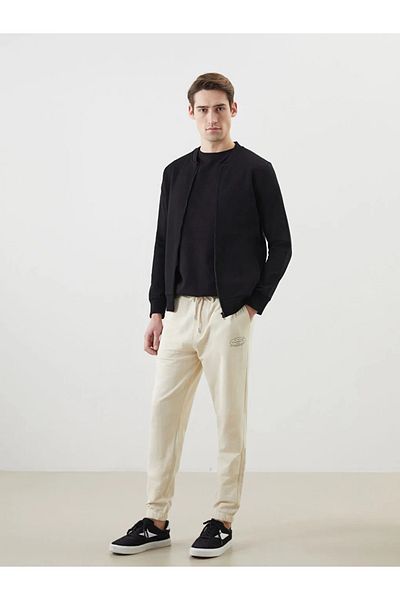 LC Waikiki Pantaloni de sport Jogger pentru bărbați LCW ECO Beige Standard Fit