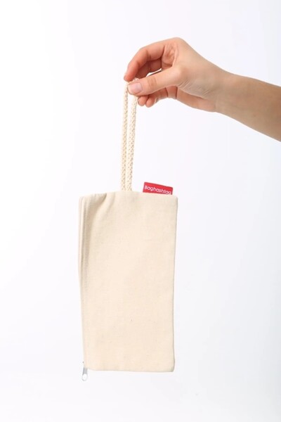 Rediquis 1 Adet Krem Rengi Bez El Çantası Makyaj Çantası ve Ped Saklama Çantası