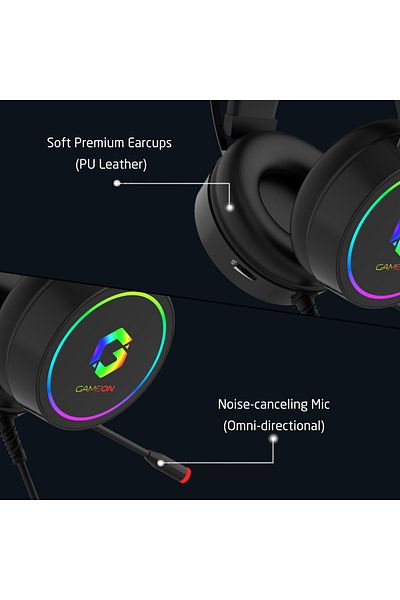 GAMEON GOT200A Thunderstrike, RGB Gaming Headset, Supporting PS4/PS5/XBOX ONE/PC, USB +3.5mm, Black