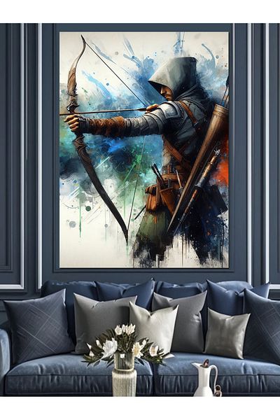 Tablomega Pânză decorativă Archer Warrior - Lemn MDF