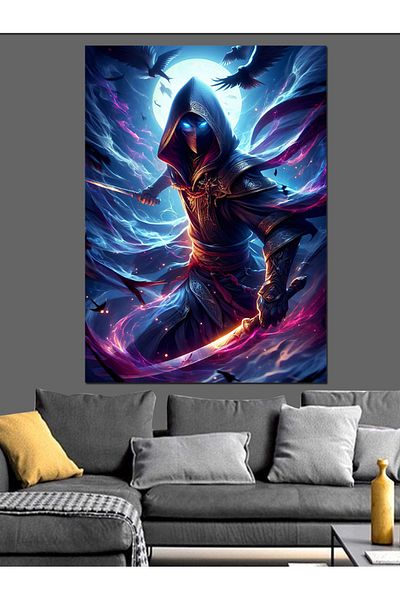 Tablomega Neon Clothing Warrior Decorative Canvas - Mdf Wooden Painting