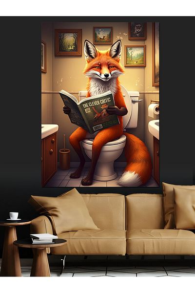 Tablomega Canvas Decorativ Fox de Ziare - Tablou din Lemn MDF
