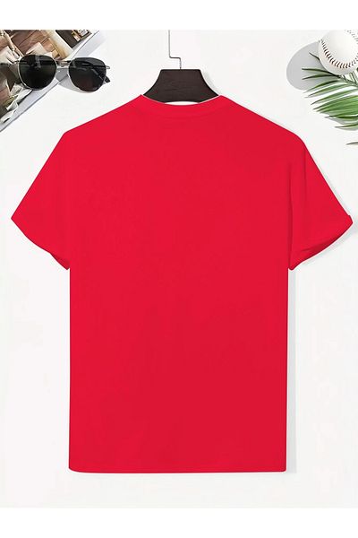 vinraus Girl\Boy Red Basketball Player Printed T-Shirt