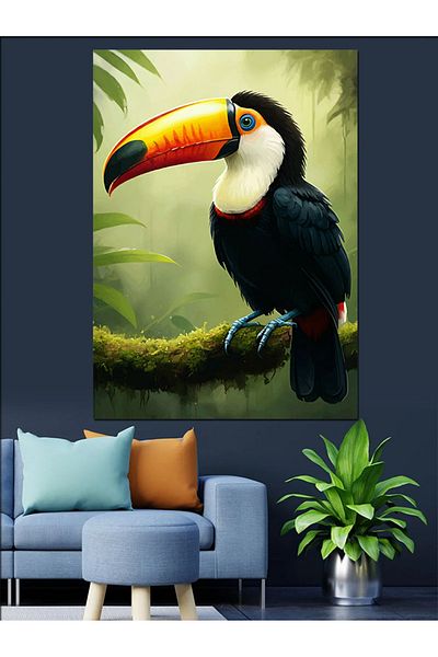 Tablomega Pânză Decorativă Tukan Bird - Lemn MDF