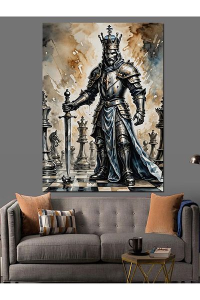 Tablomega Pânză decorativă King Warrior - Lemn MDF