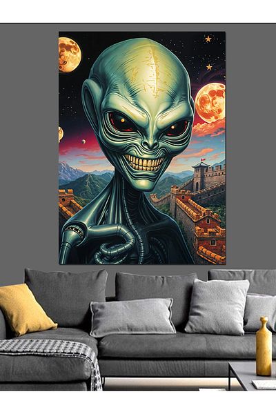 Tablomega Pânză Decorativă Alien - Lemn MDF